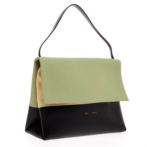 celine green black cream all soft|Celine paris handbags.